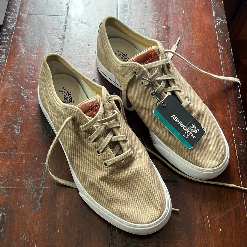 Ashworth mens golf shoes canvas with laces